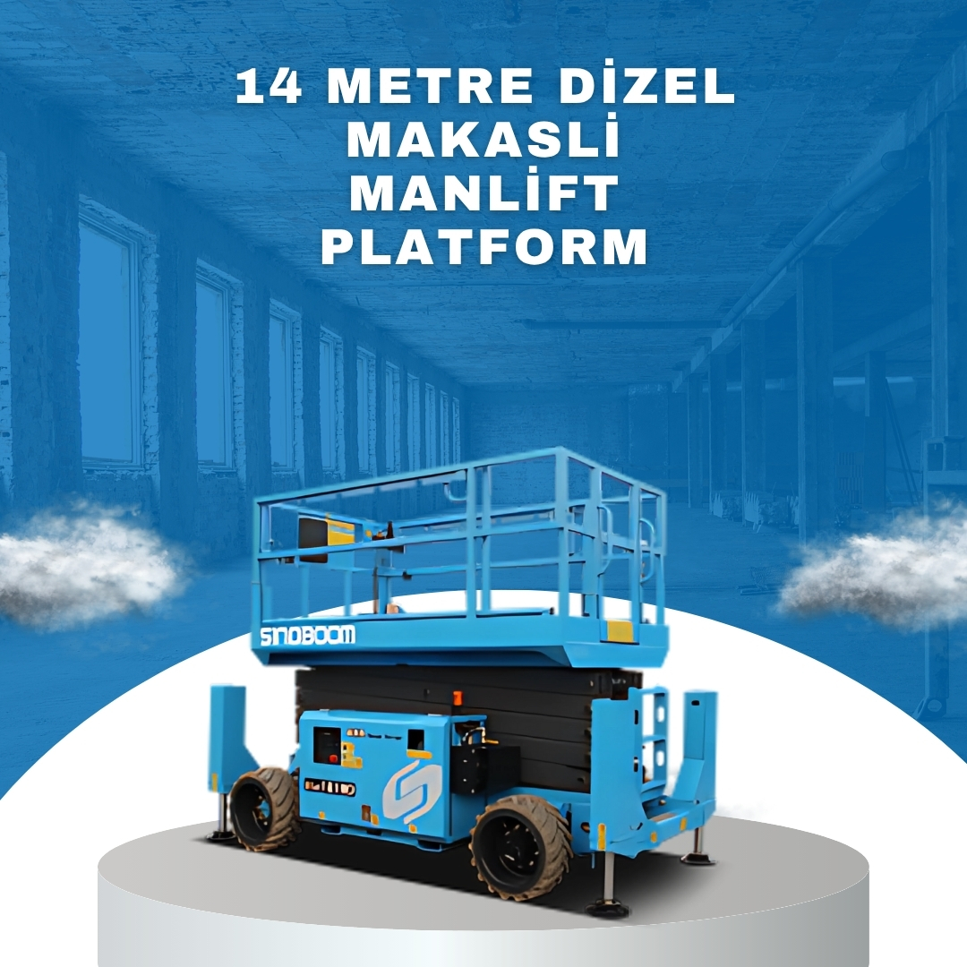 14 metre dizel makasli manlift platform